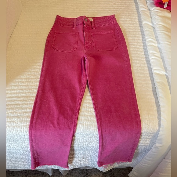 Zara pink cropped flare jeans - Picture 3 of 4